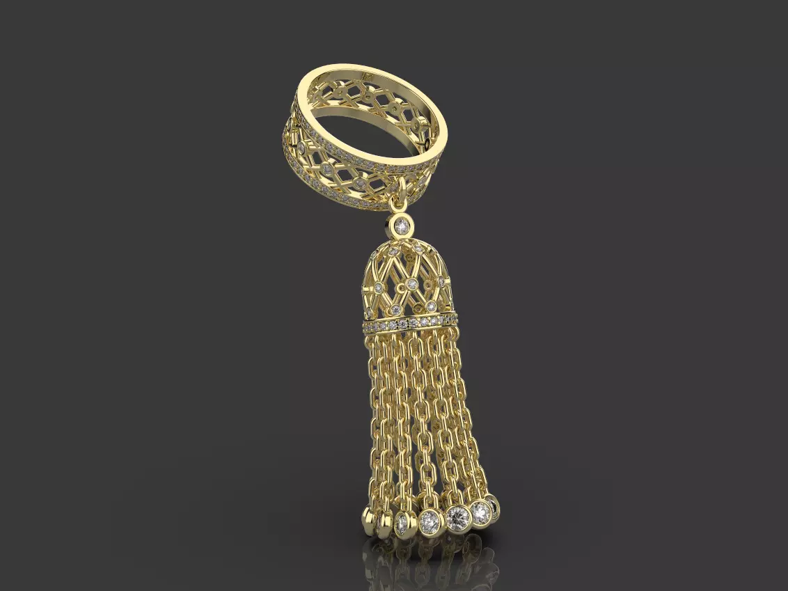 Tassel ring 3D print model_0