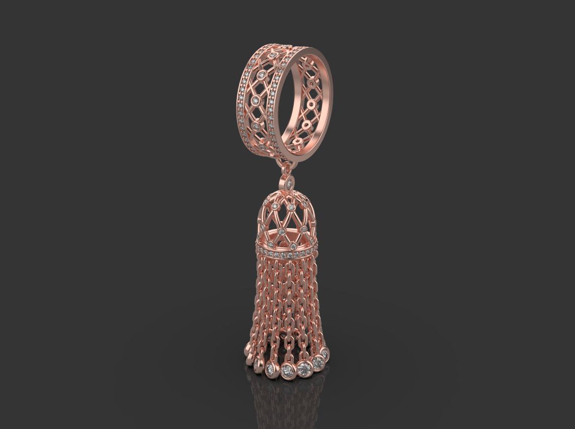 Tassel ring 3D print model_7