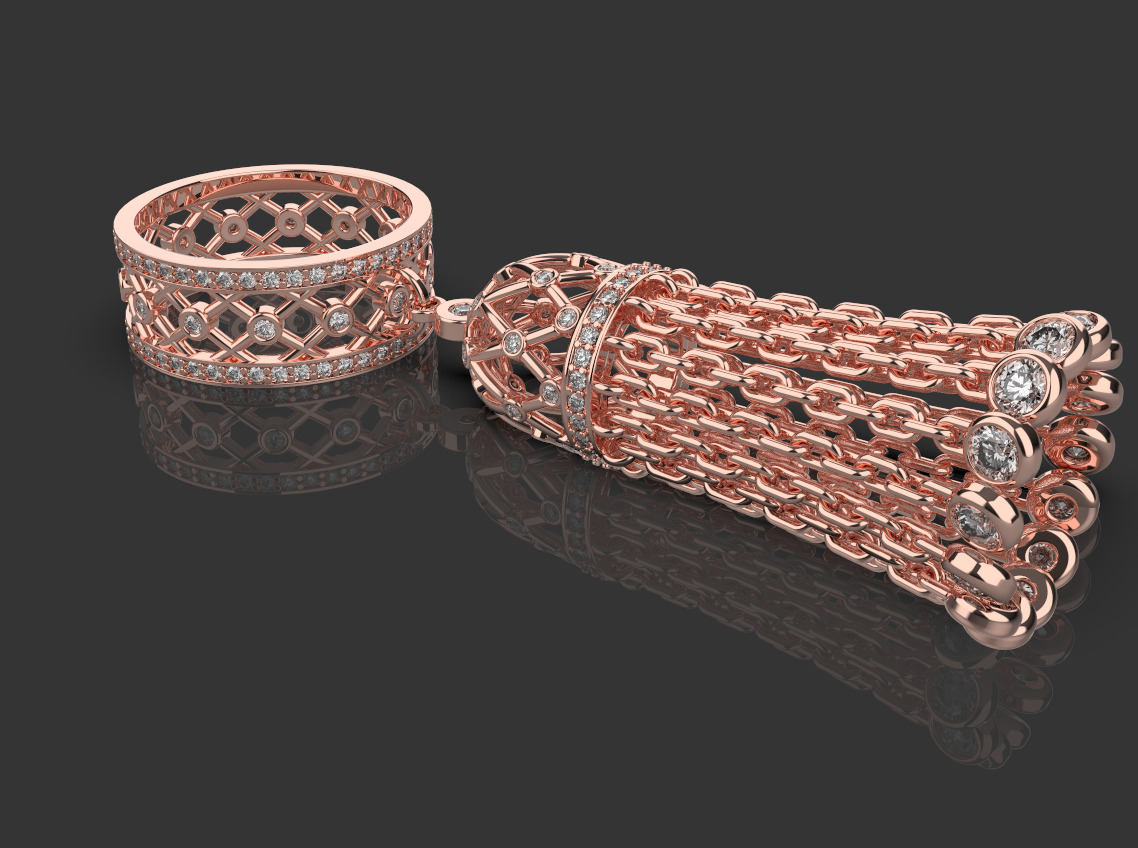 Tassel ring 3D print model_8