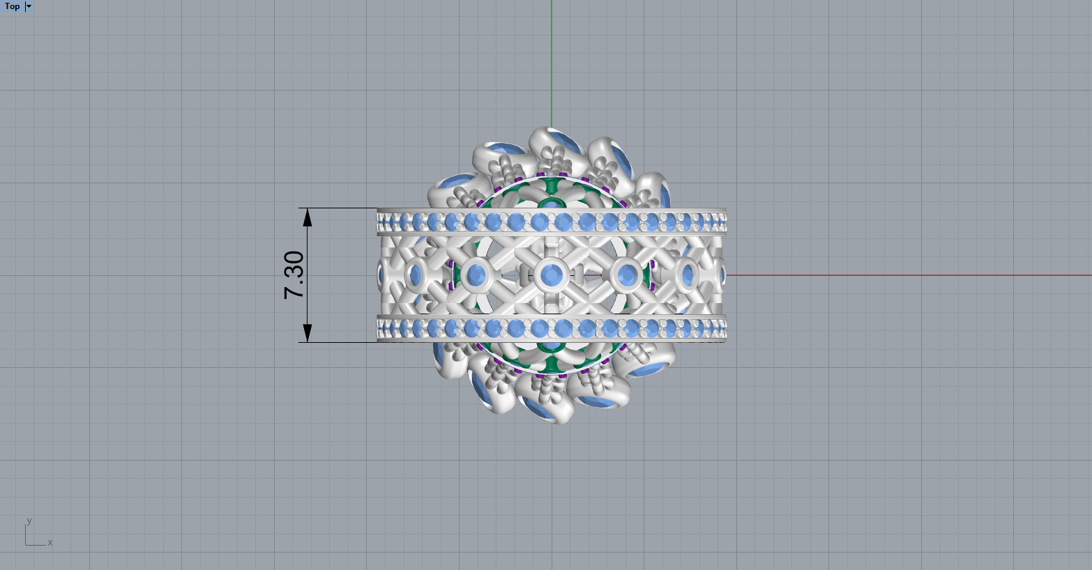 Tassel ring 3D print model_9