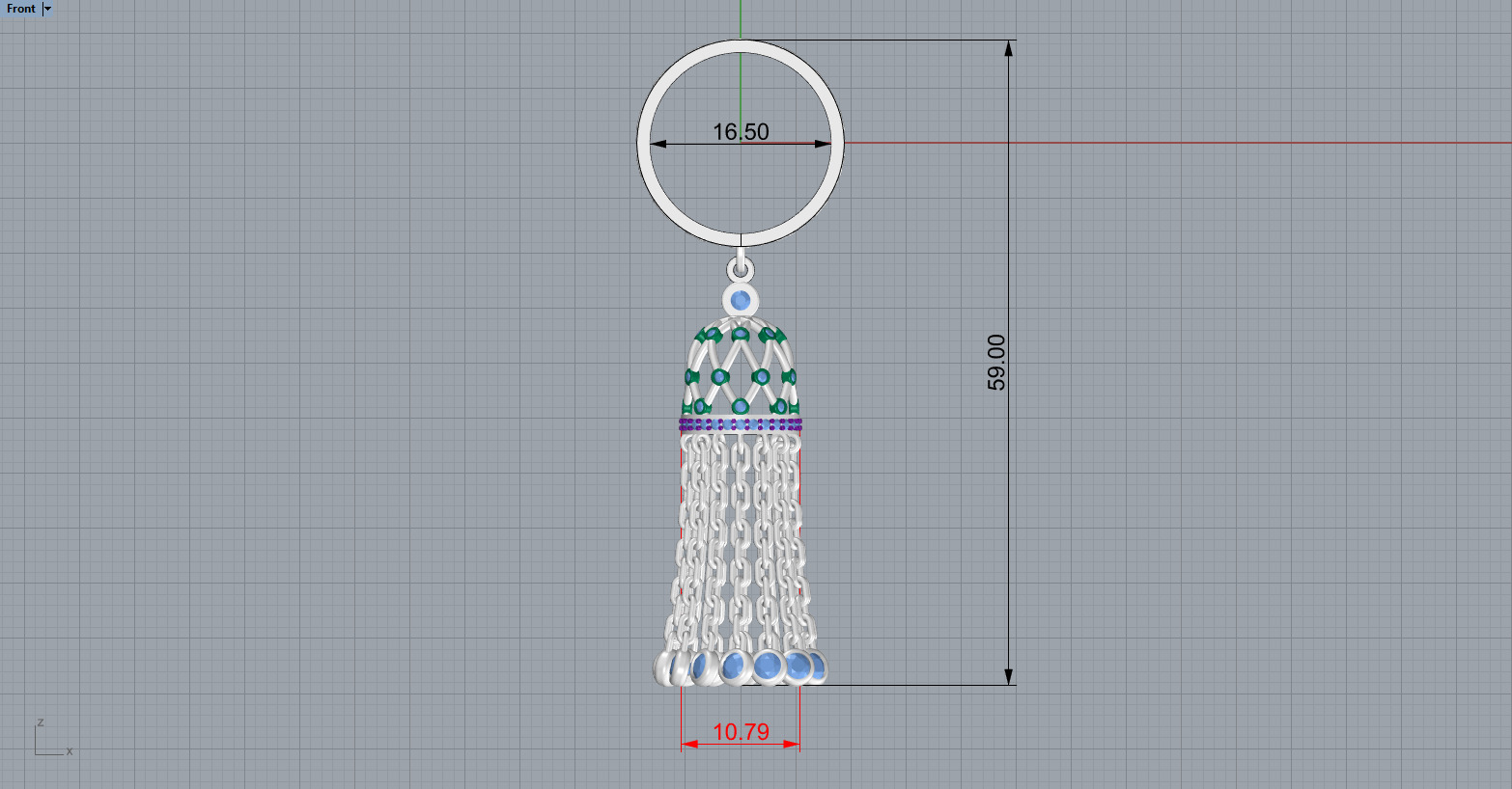 Tassel ring 3D print model_10