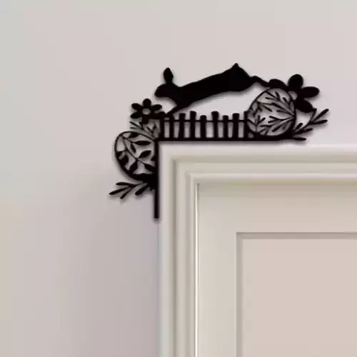 Rabbit Door Corner Decor