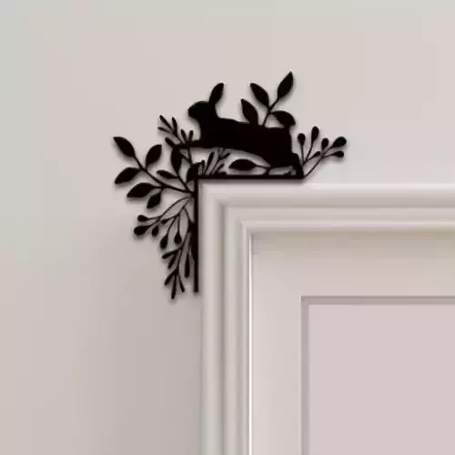 Rabbit Door Corner Decor