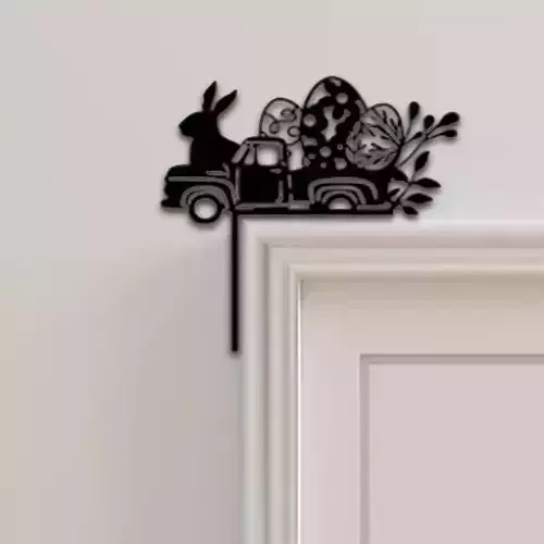 Rabbit And Egg Door Corner Decor