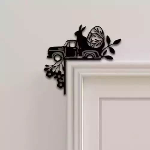 Rabbit Door Corner Decor