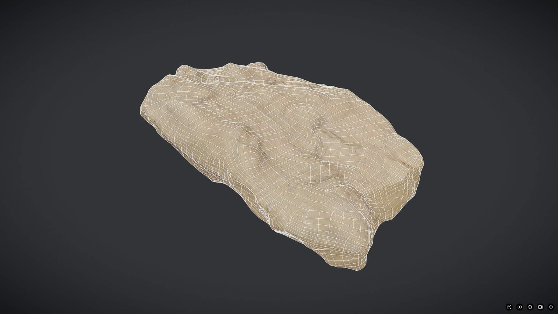 Desert Rock Low-poly 3D model_6