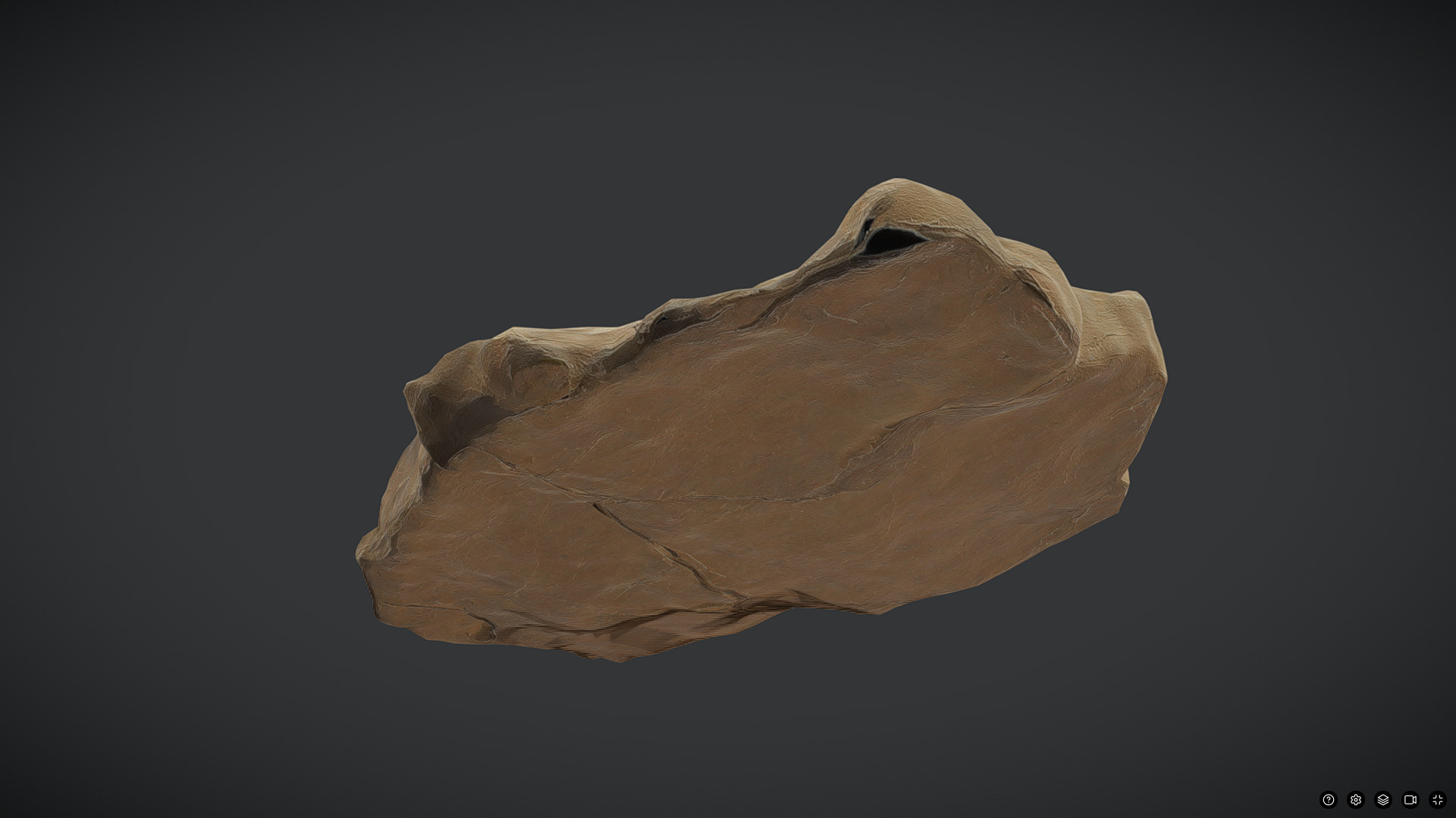 Desert Rock Low-poly 3D model_3