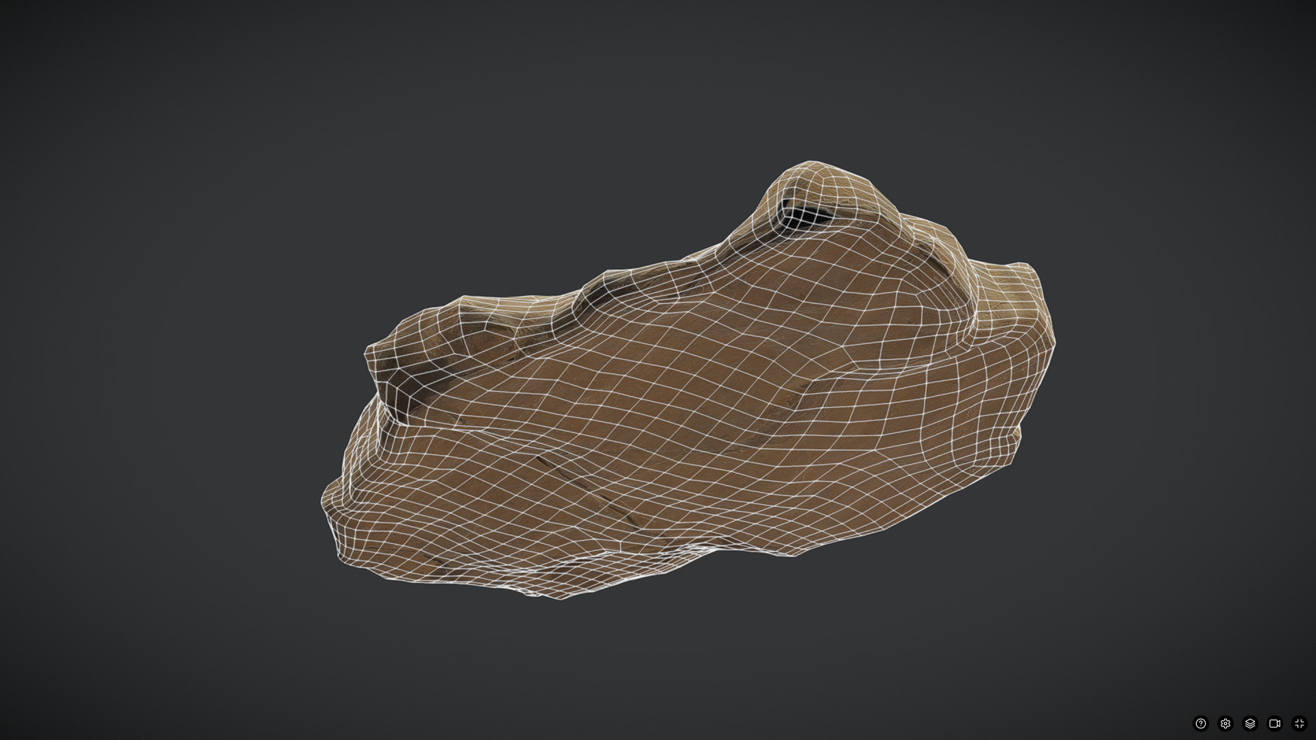 Desert Rock Low-poly 3D model_4