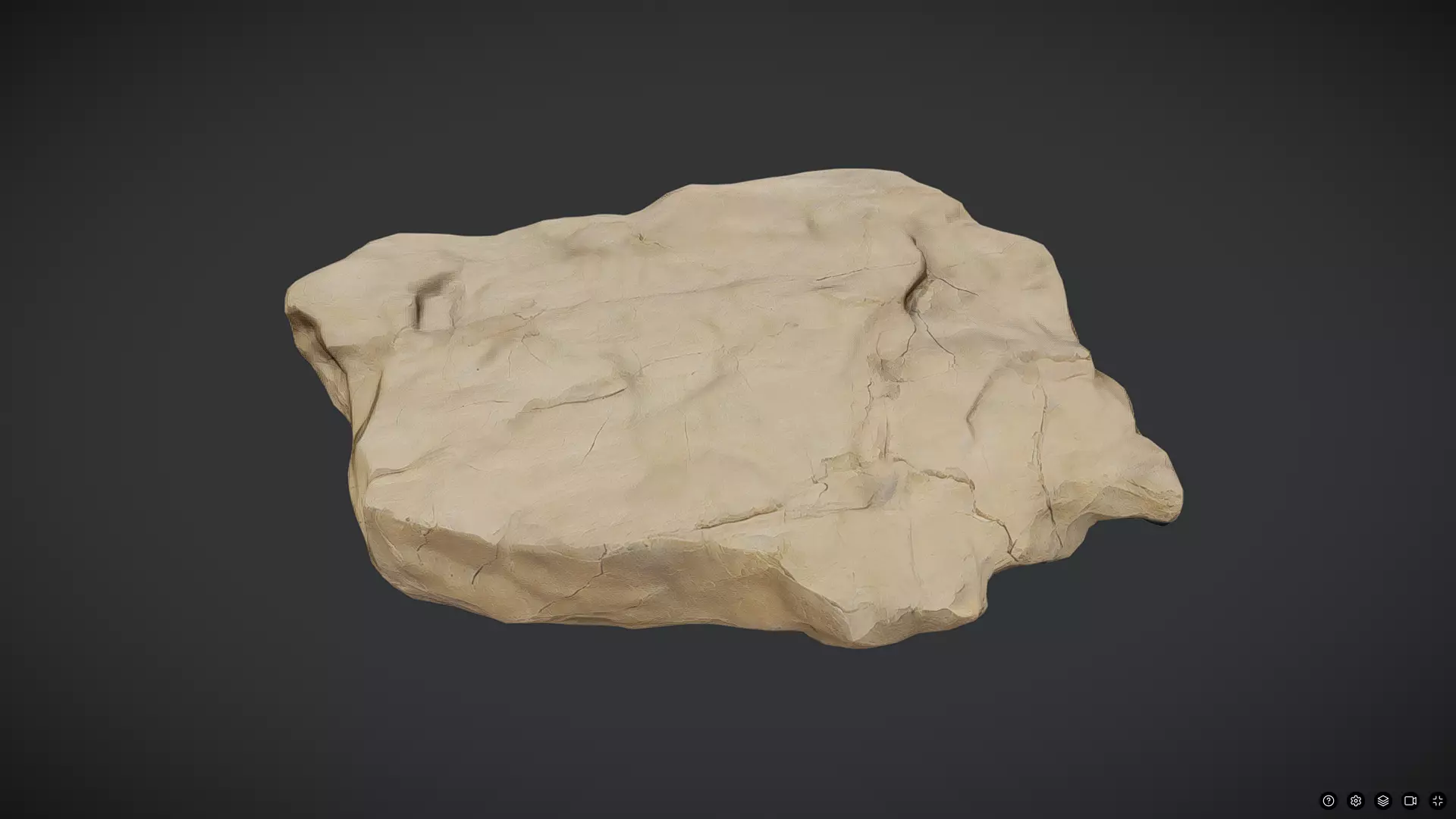 Desert Rock Low-poly 3D model_0
