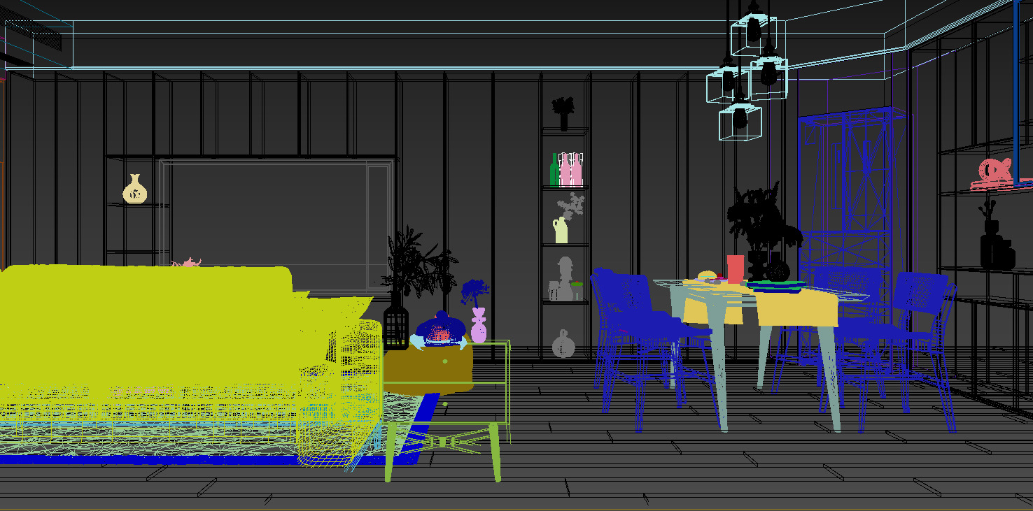 Living Room 3D model_6