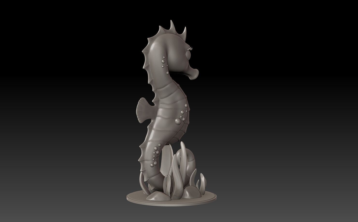 Seahorse 3D Print Model 3D print model_3