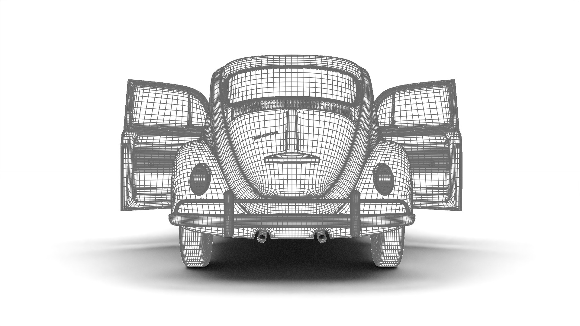 Volkswagen Beetle 1300 1963 HQ 3d model 3D model_36