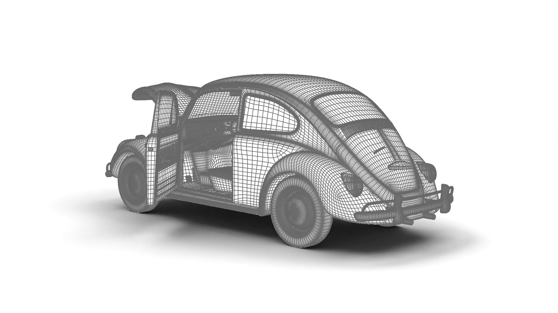 Volkswagen Beetle 1300 1963 HQ 3d model 3D model_26