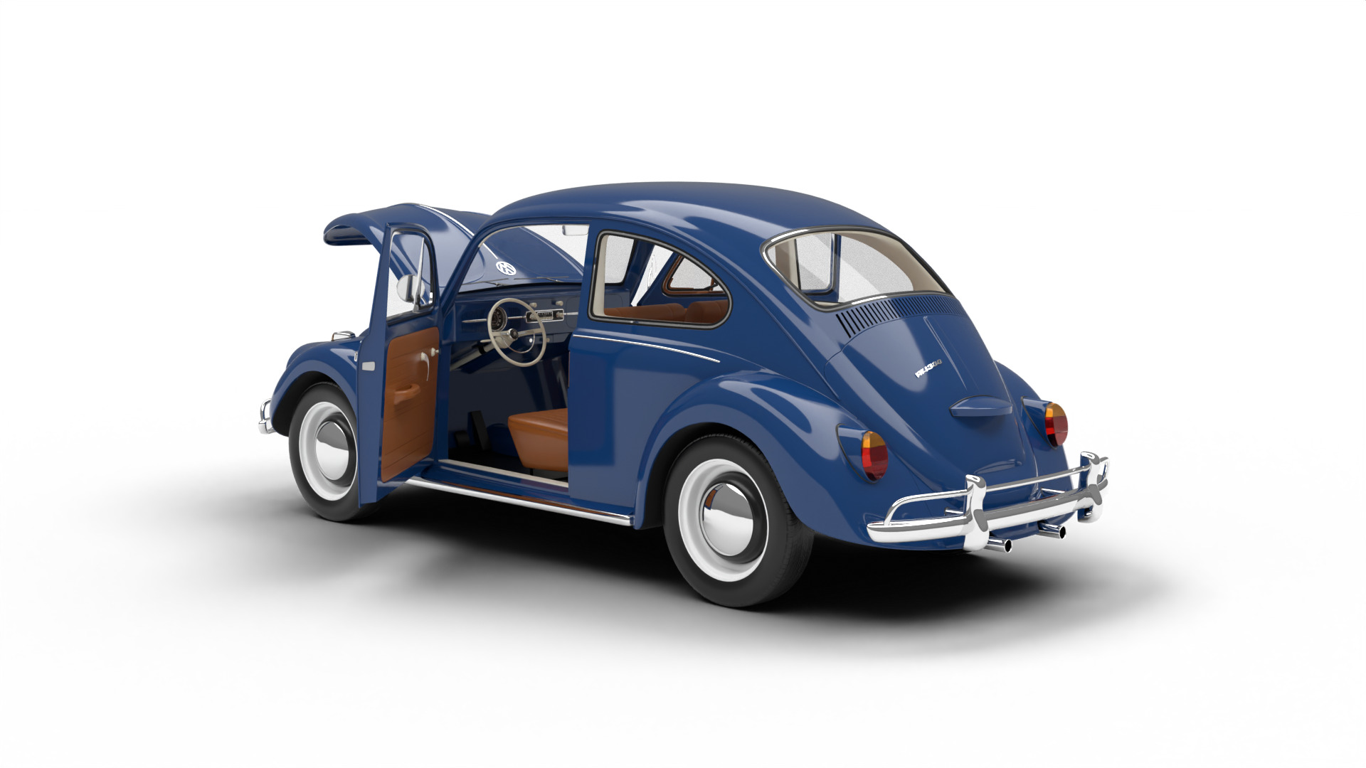 Volkswagen Beetle 1300 1963 HQ 3d model 3D model_1