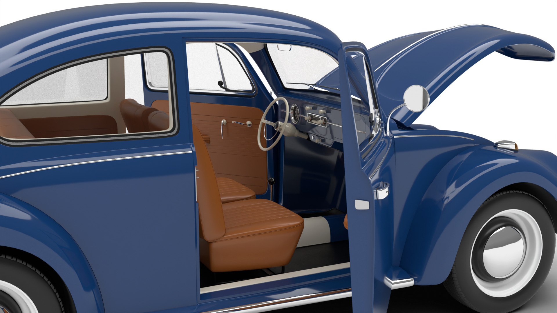 Volkswagen Beetle 1300 1963 HQ 3d model 3D model_7