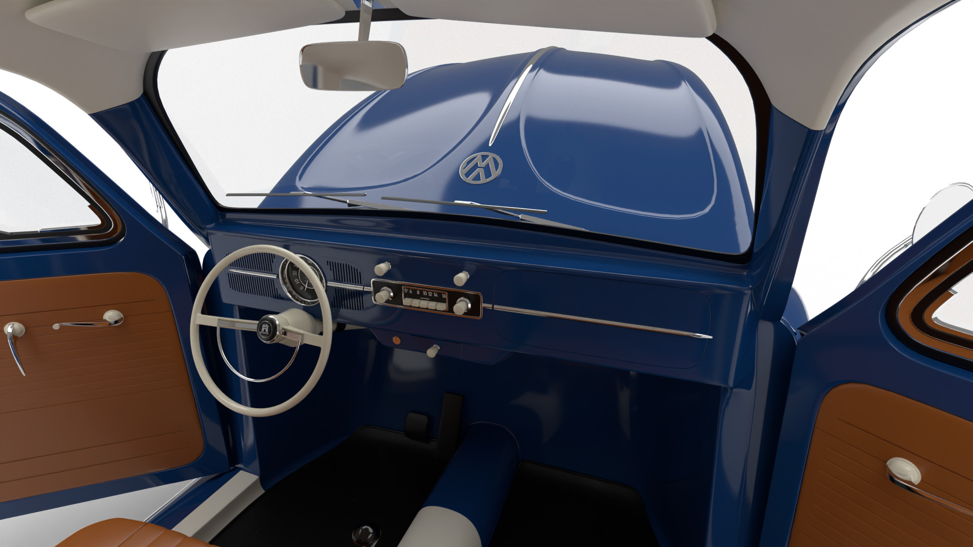 Volkswagen Beetle 1300 1963 HQ 3d model 3D model_21