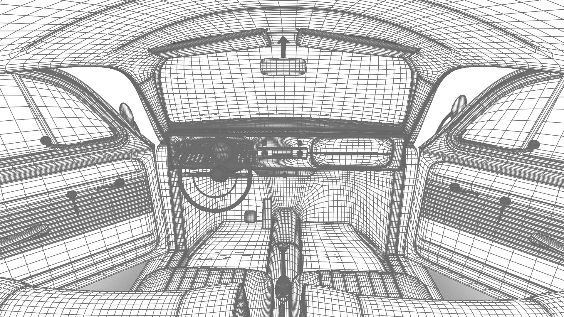 Volkswagen Beetle 1300 1963 HQ 3d model 3D model_44