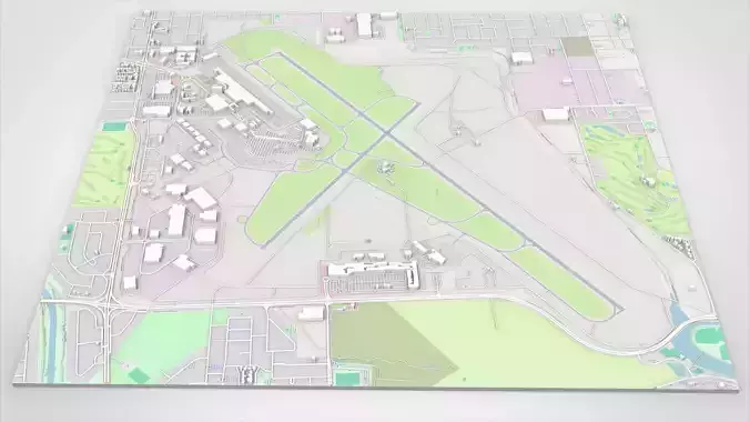 Adelaide airport Australia 3D model