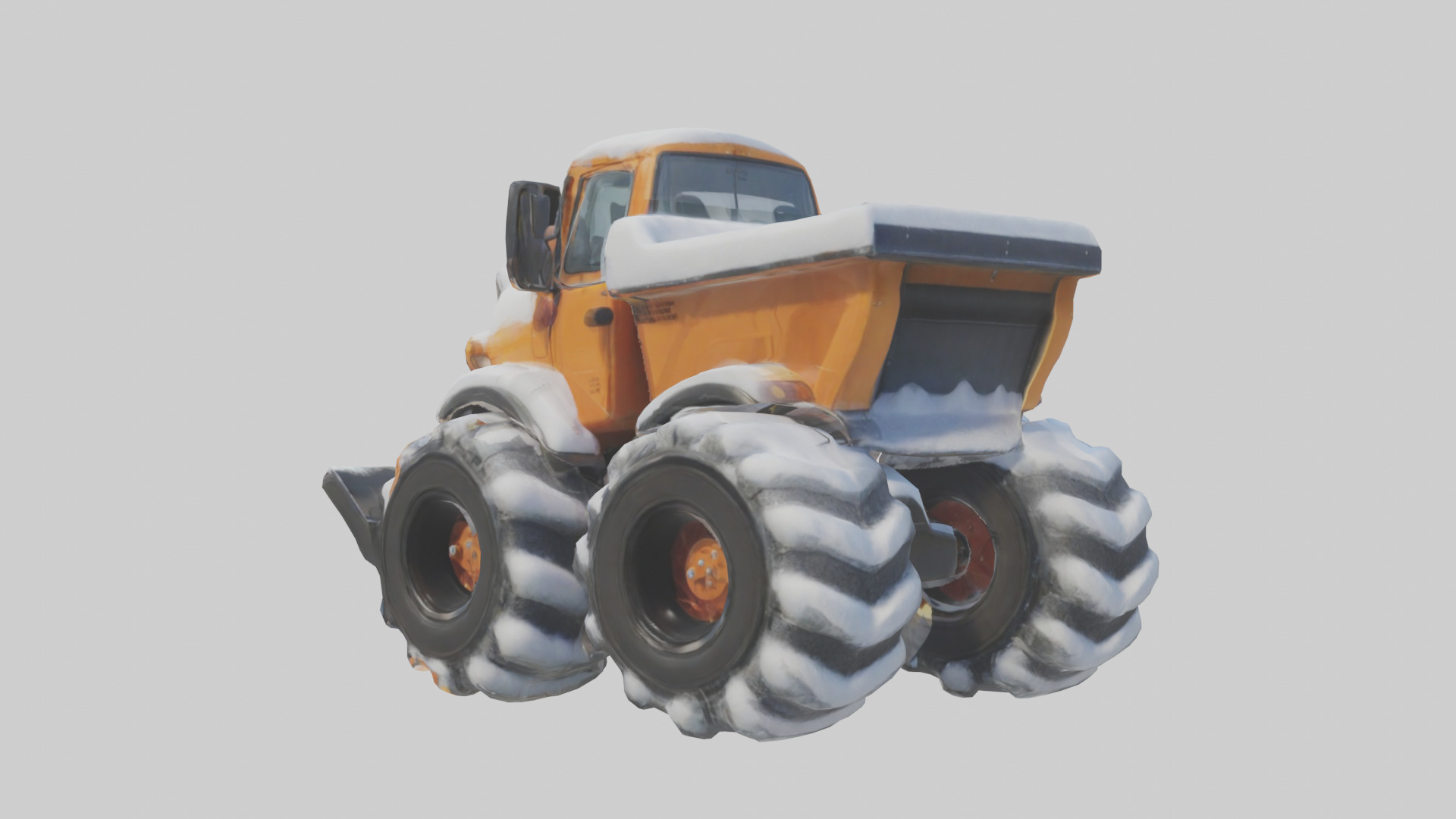 Cartoon Snow Plow model 3D model_1