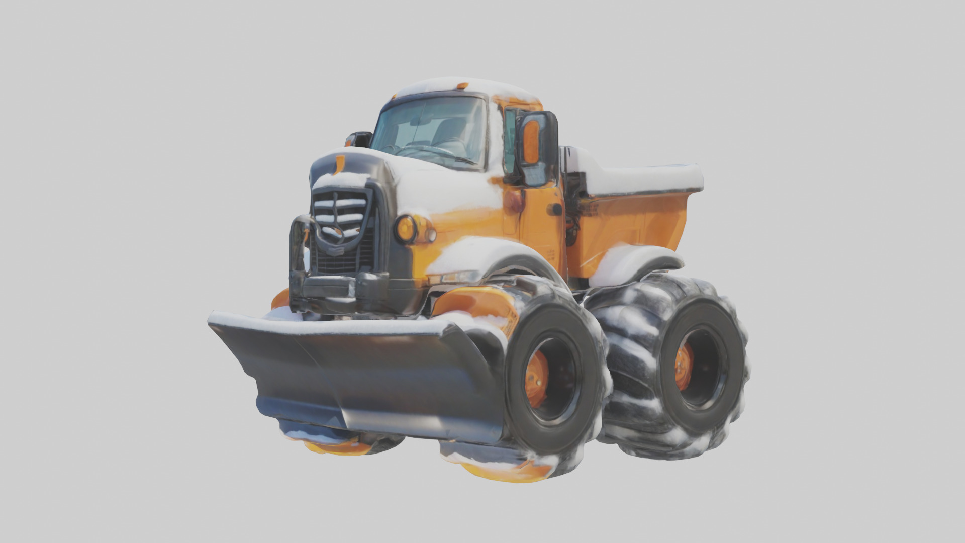 Cartoon Snow Plow model 3D model_8
