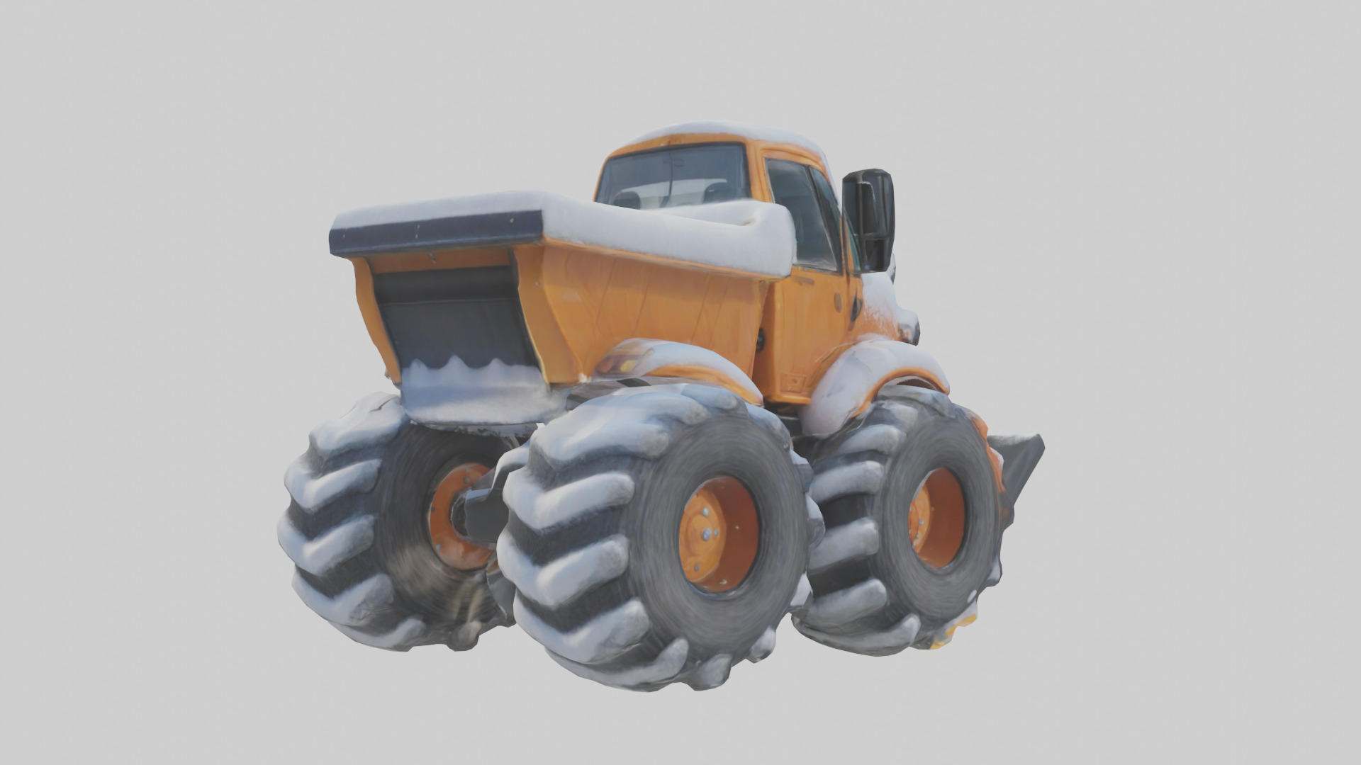 Cartoon Snow Plow model 3D model_2