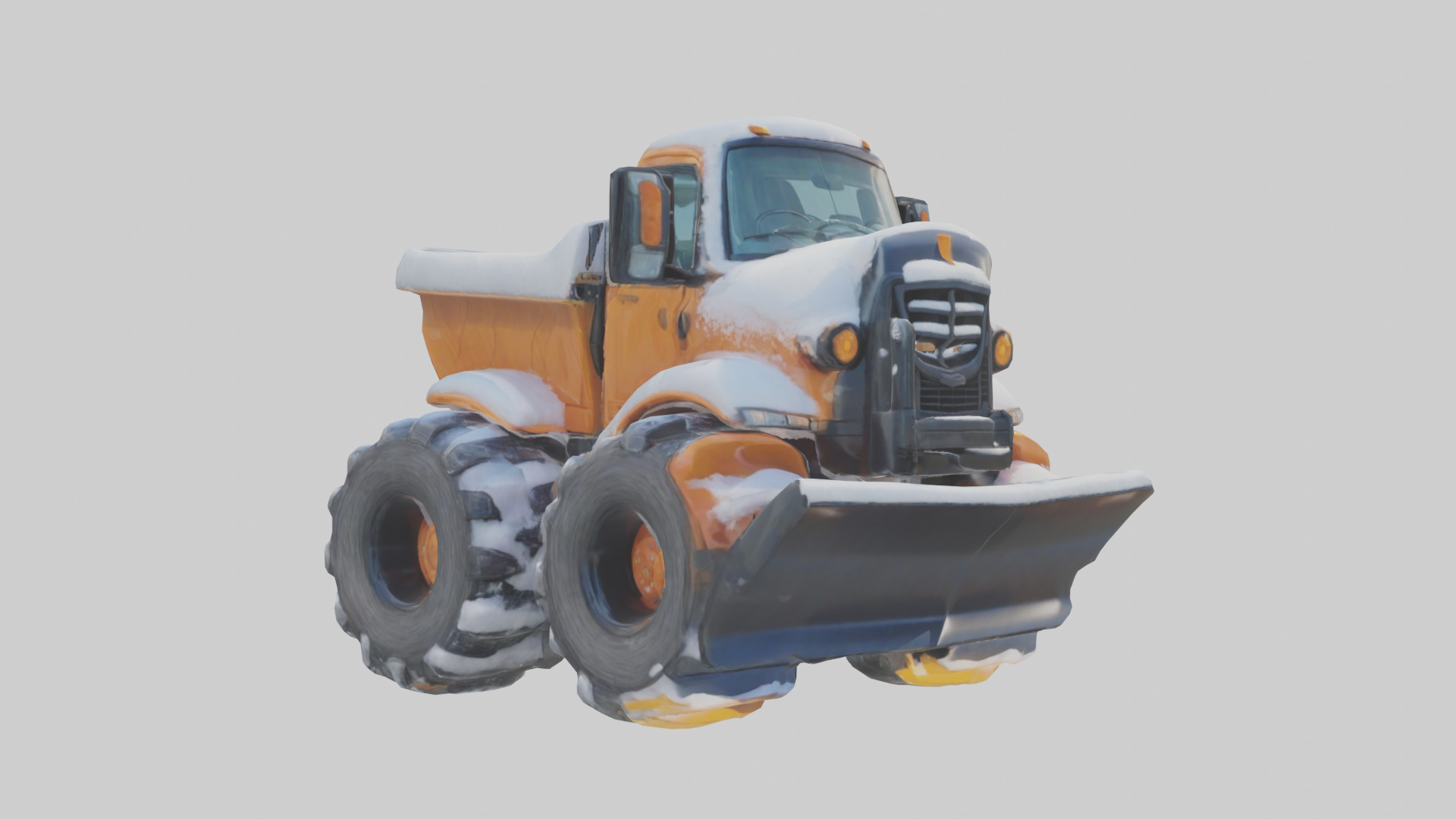 Cartoon Snow Plow model 3D model_11