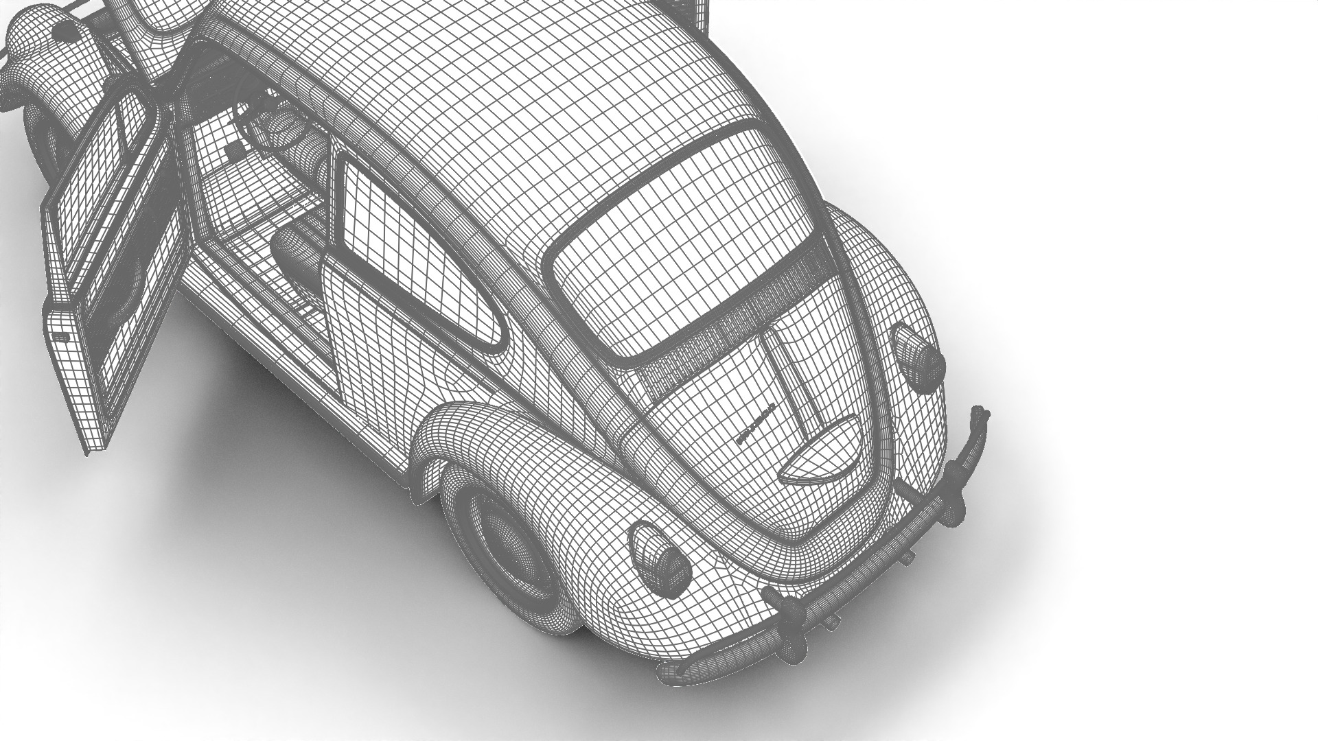 Volkswagen Beetle 1300 1963 HQ 3d model 3D model_34