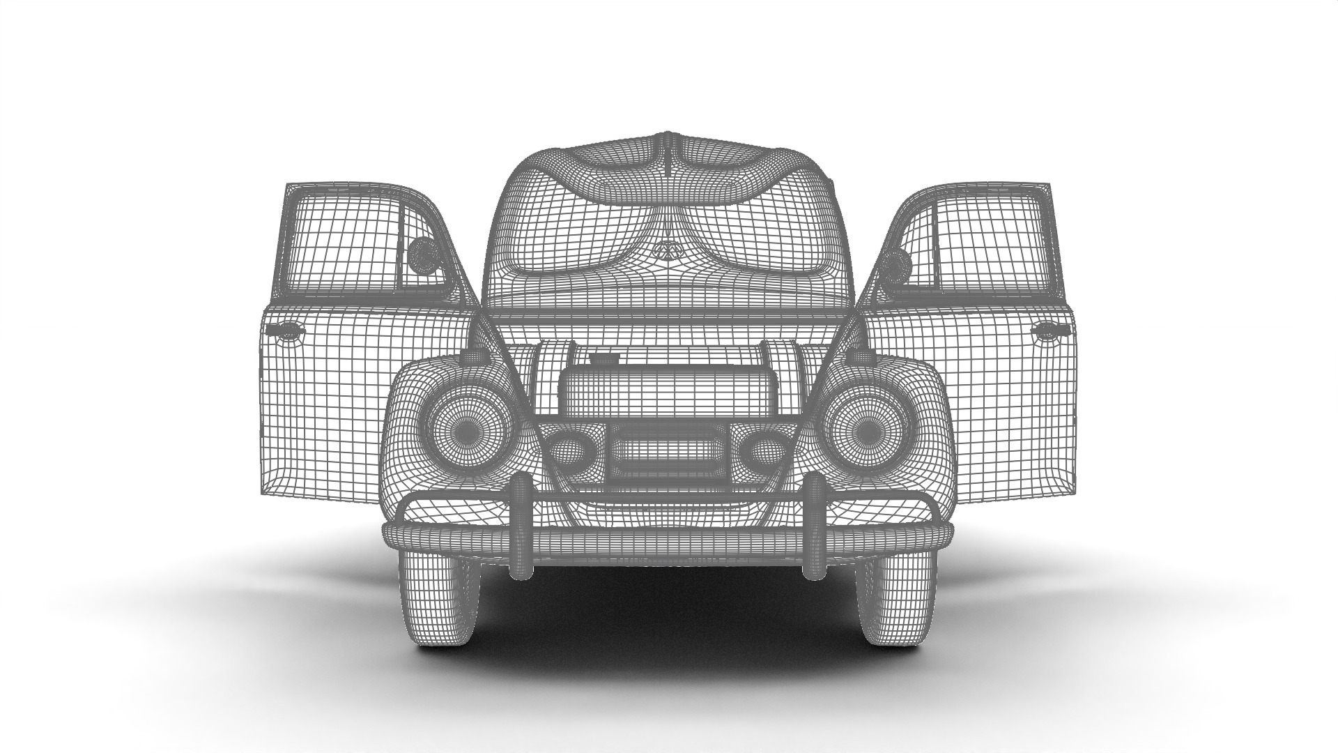 Volkswagen Beetle 1300 1963 HQ 3d model 3D model_37