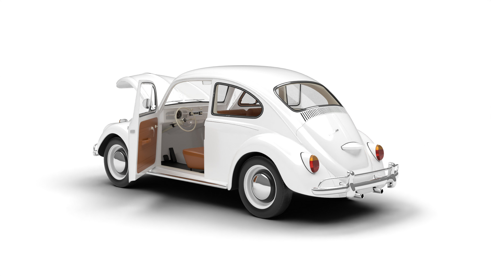 Volkswagen Beetle 1300 1963 HQ 3d model 3D model_1