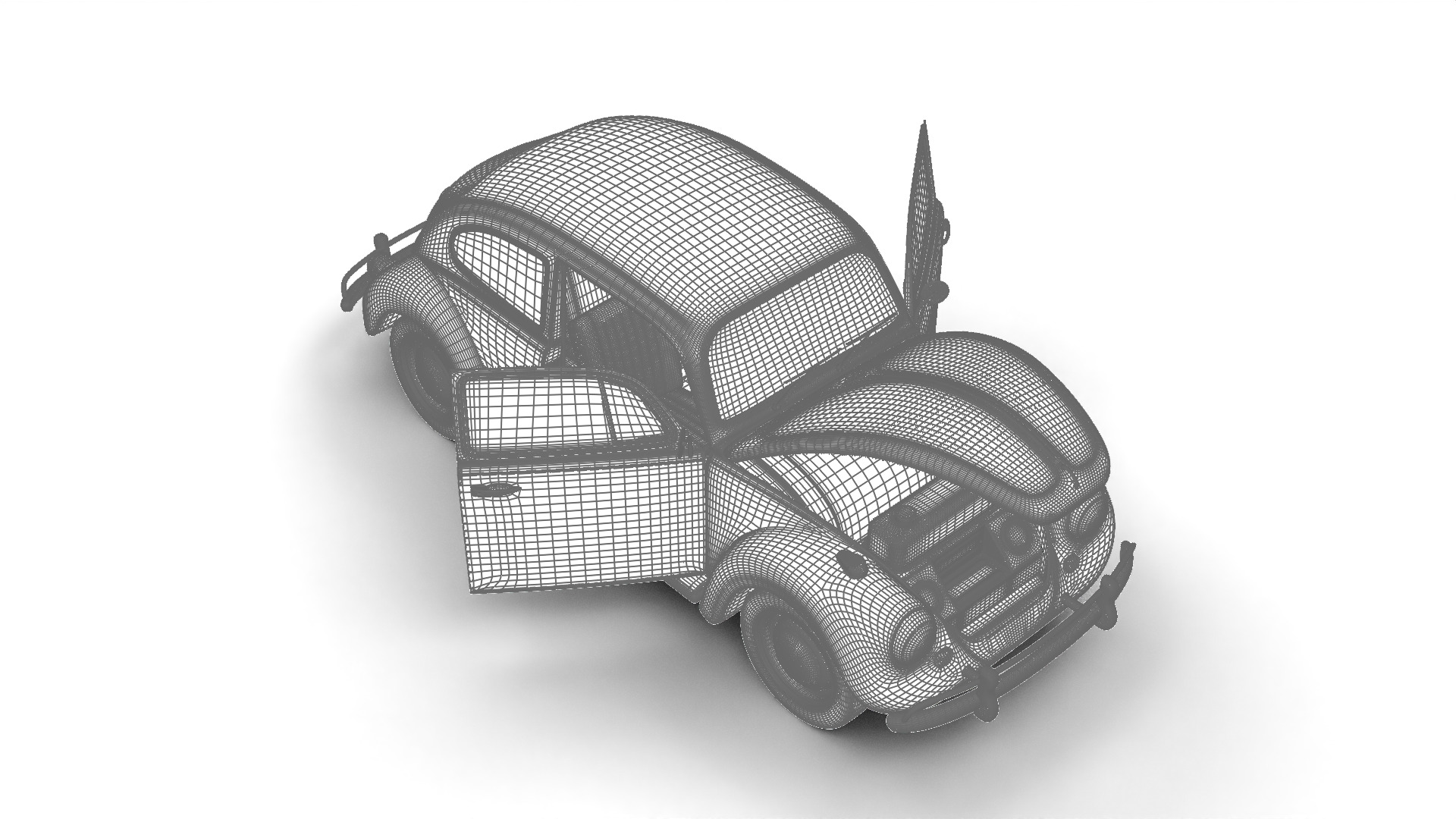 Volkswagen Beetle 1300 1963 HQ 3d model 3D model_33