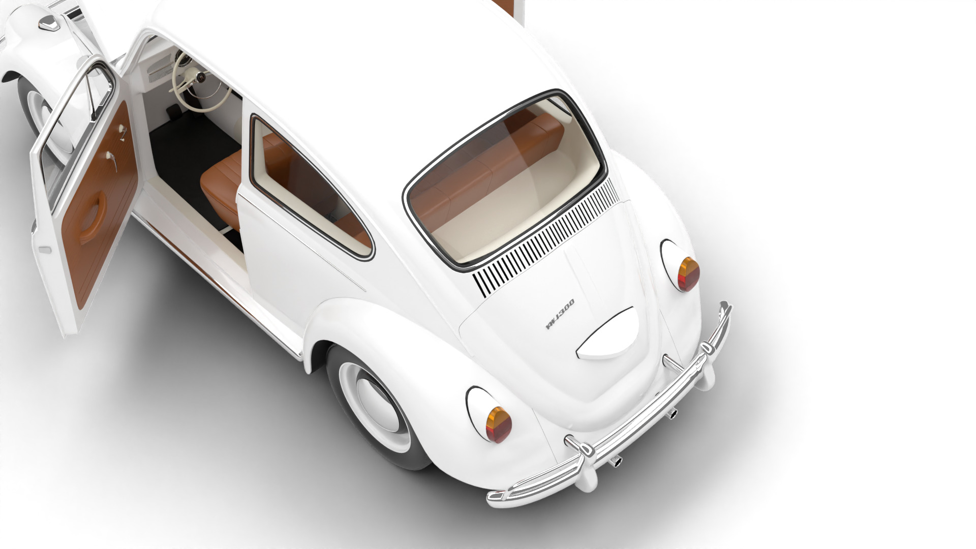 Volkswagen Beetle 1300 1963 HQ 3d model 3D model_9