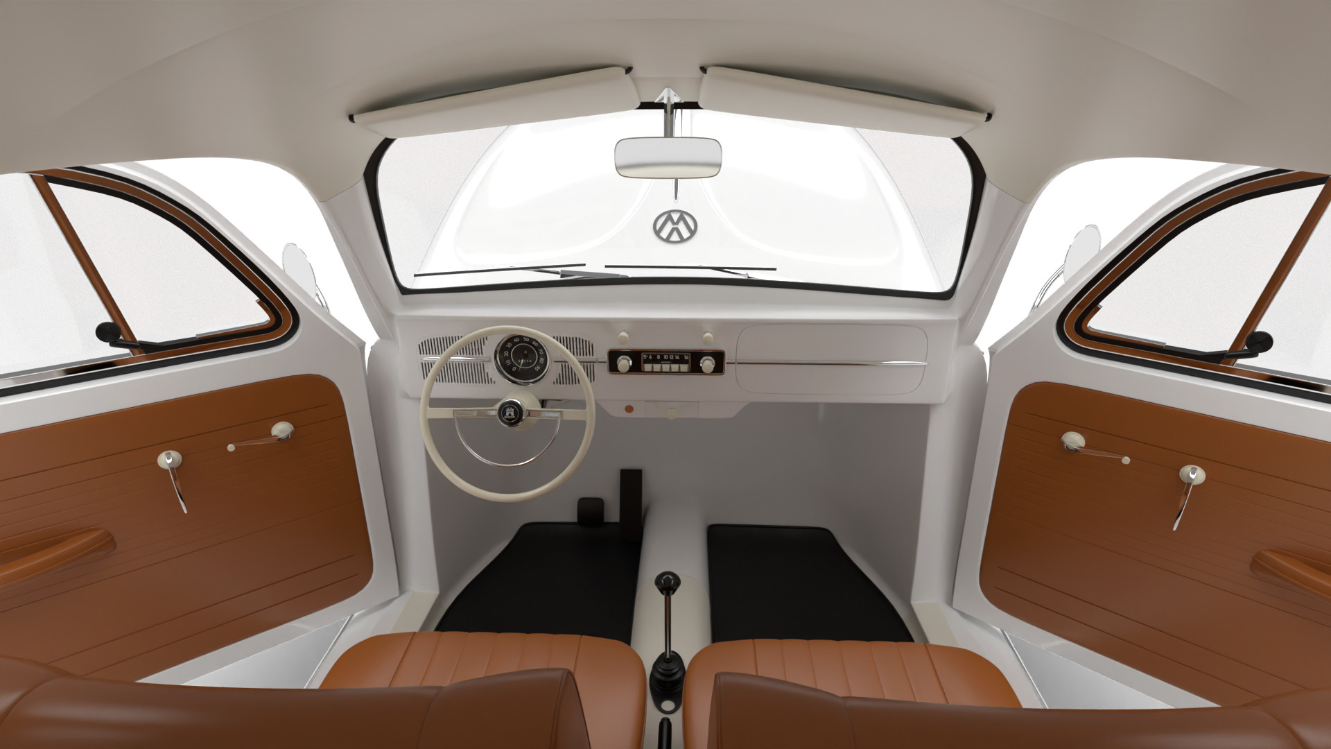 Volkswagen Beetle 1300 1963 HQ 3d model 3D model_19