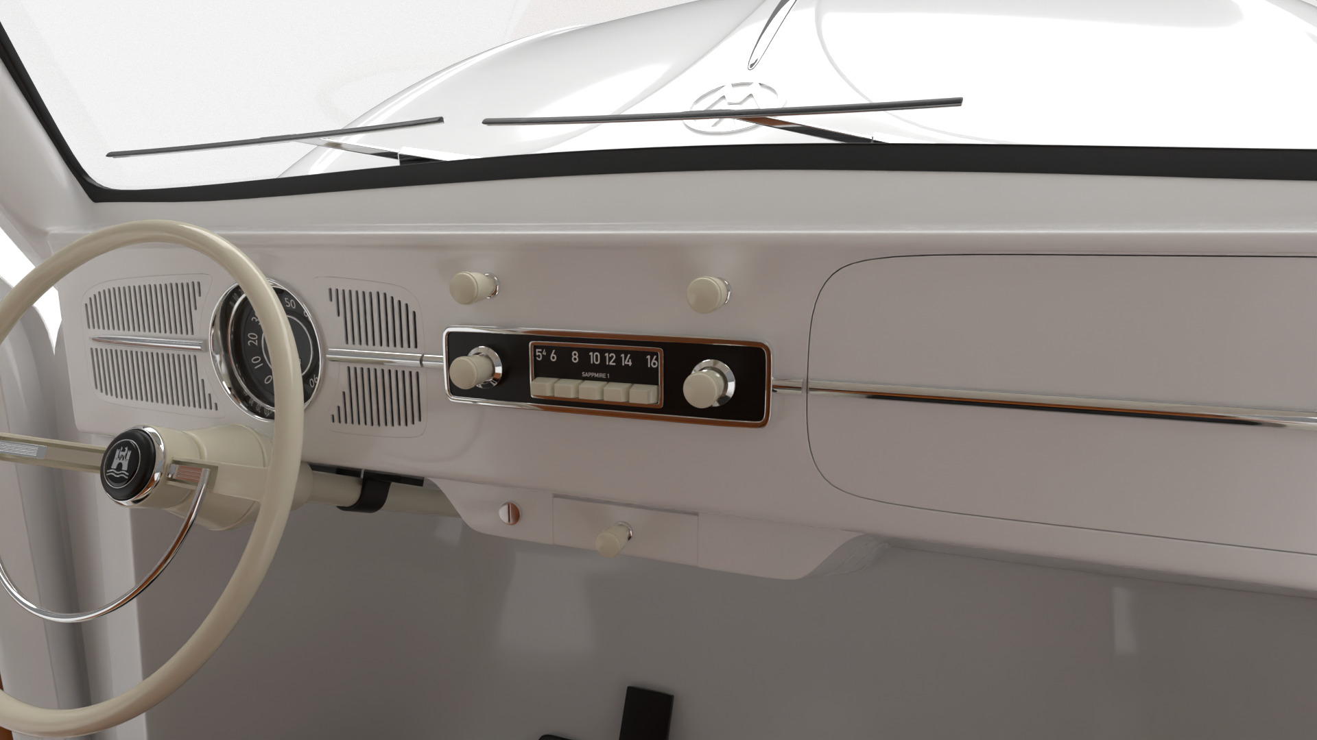 Volkswagen Beetle 1300 1963 HQ 3d model 3D model_23