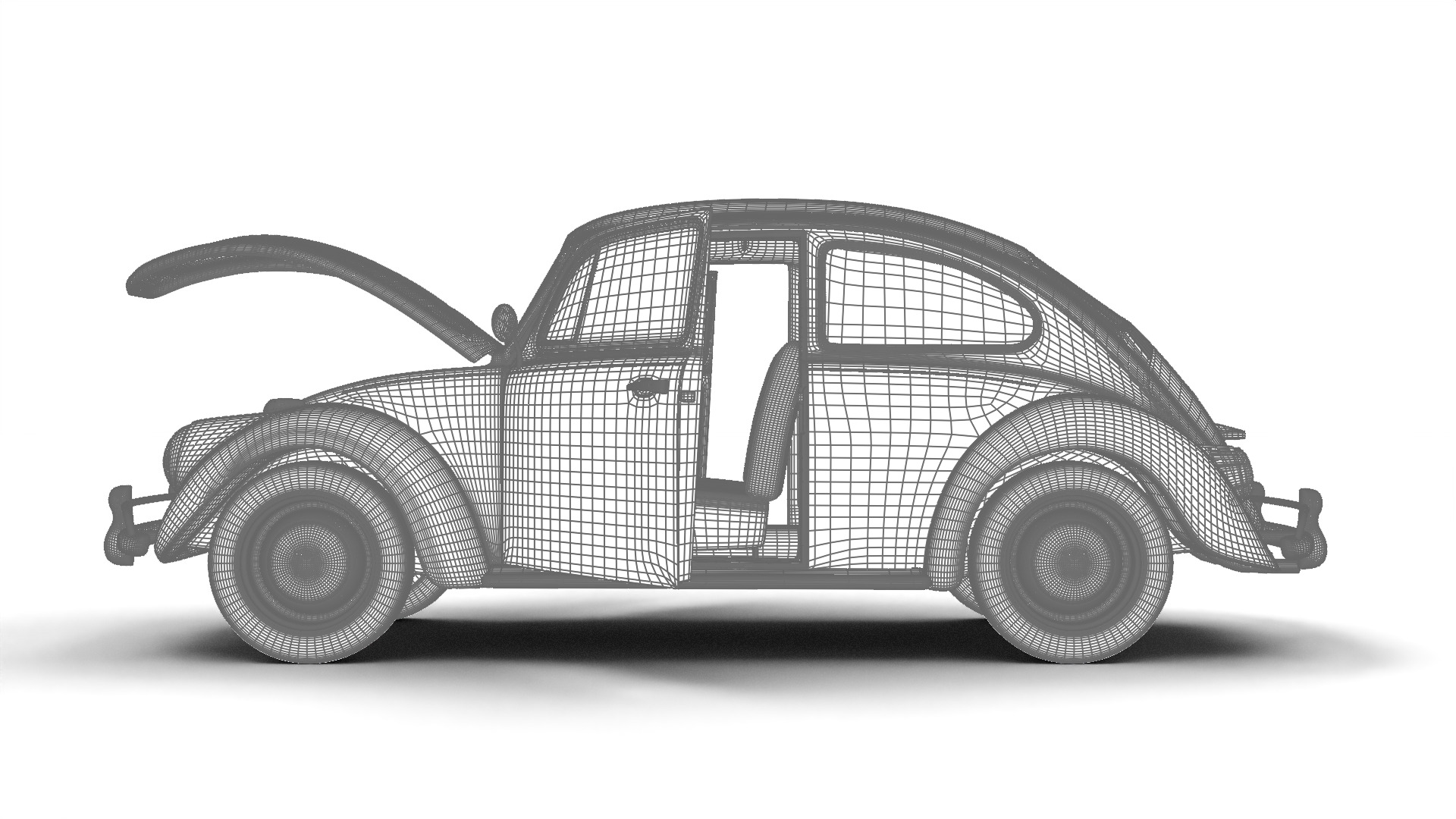 Volkswagen Beetle 1300 1963 HQ 3d model 3D model_35