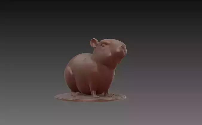 Capybara 3D Print Model