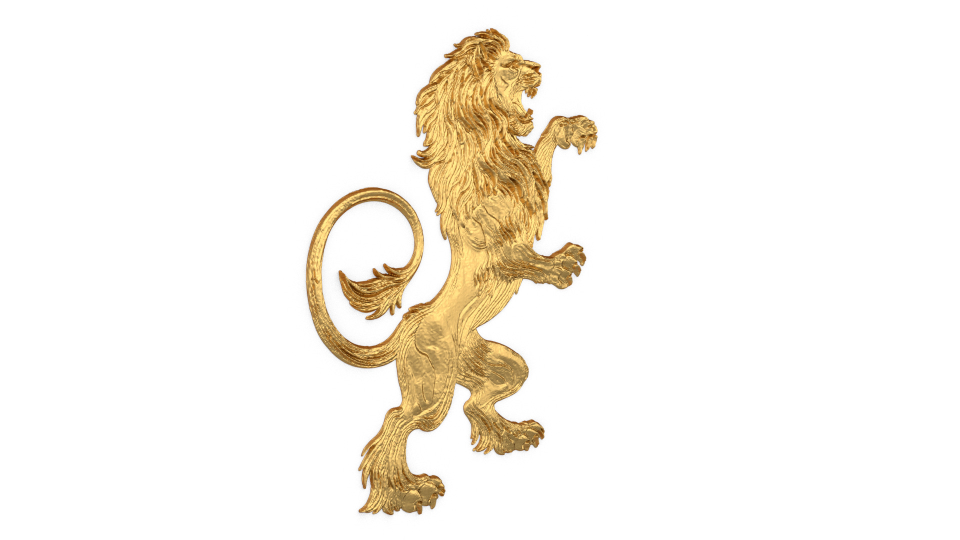 Heraldry Lion 03 3D print model_2