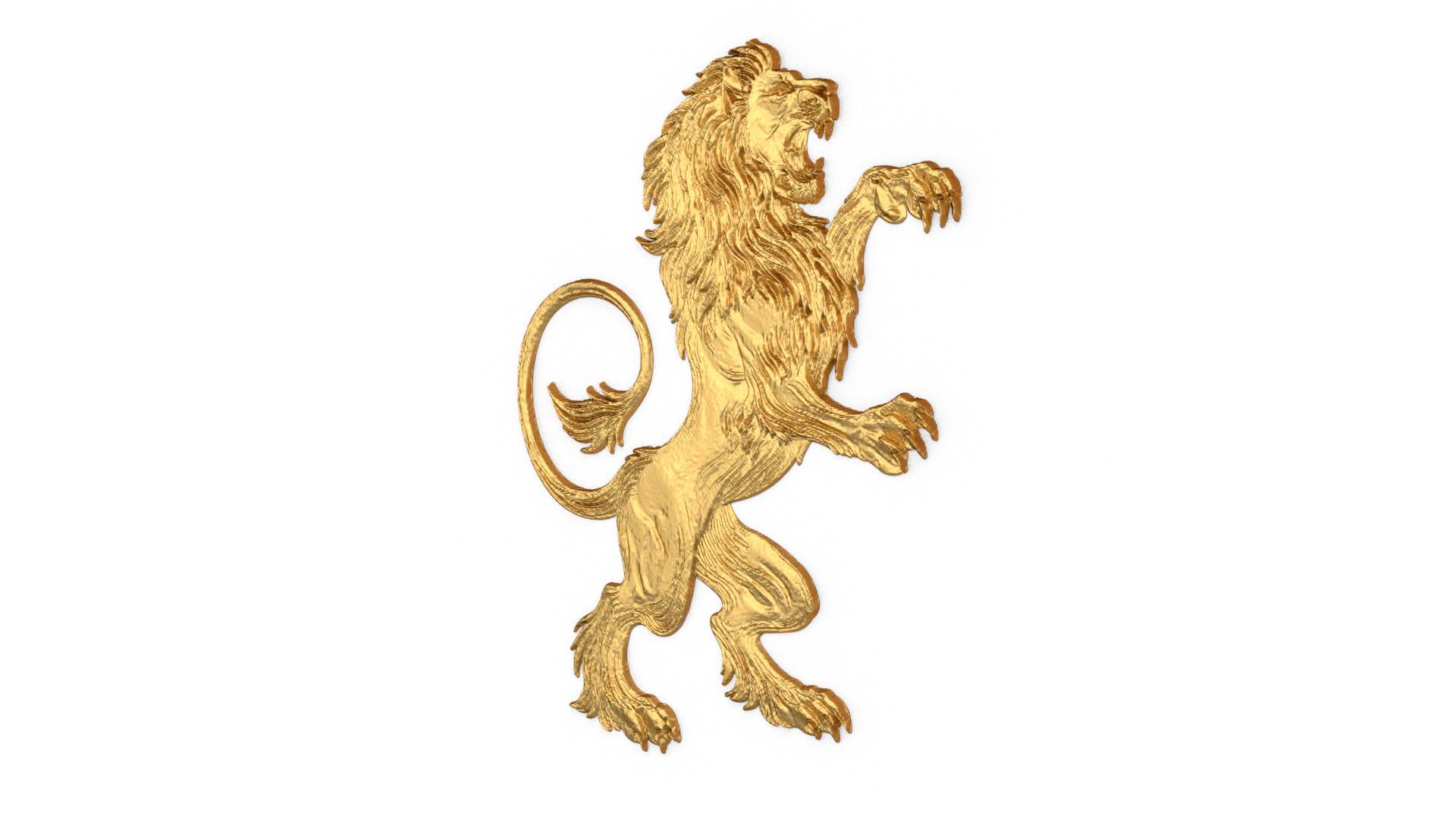 Heraldry Lion 03 3D print model_1
