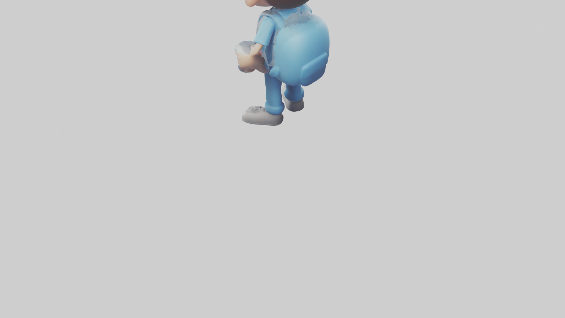 Cartoon Social Media Manager model 3D model_3
