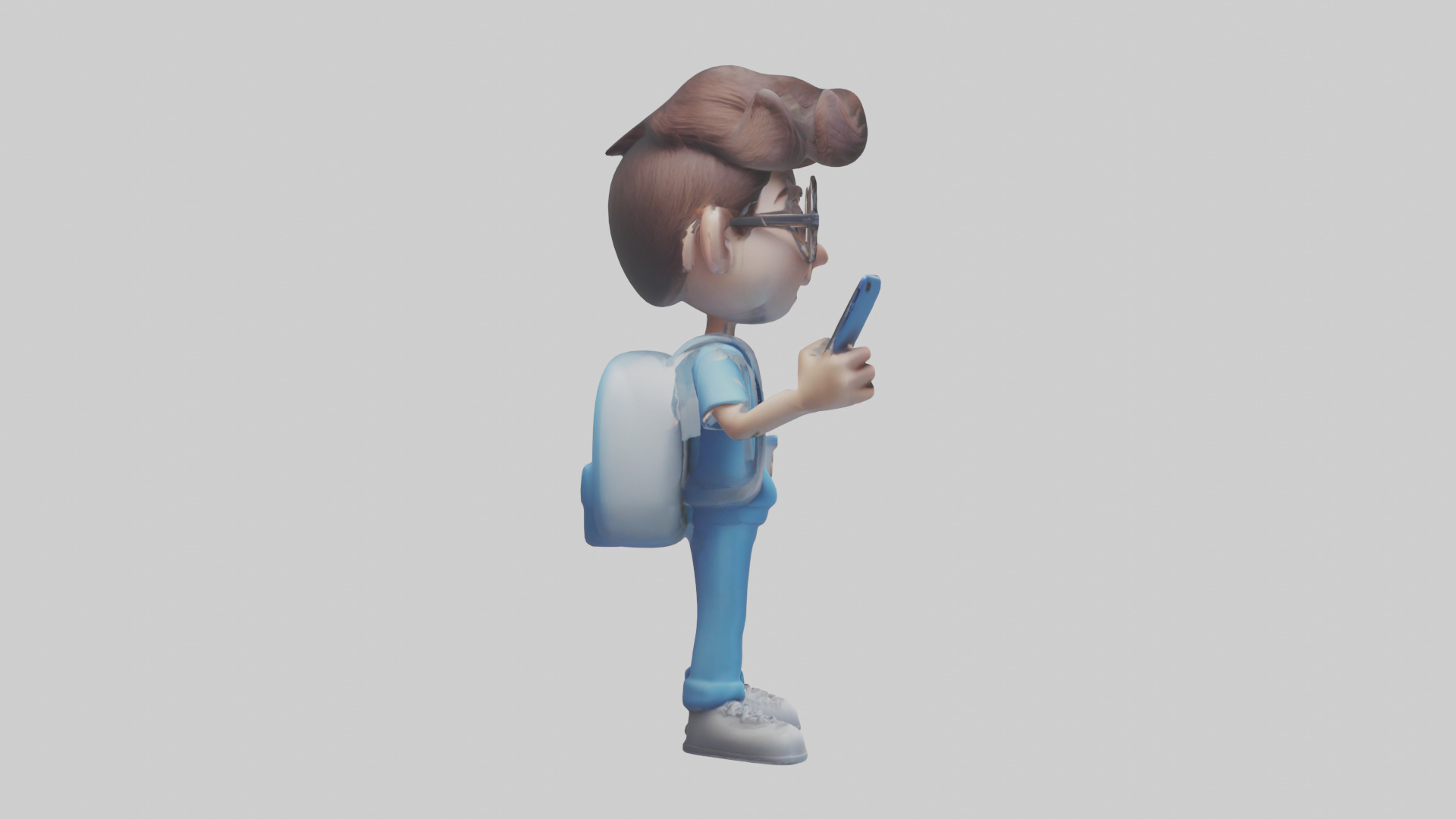 Cartoon Social Media Manager model 3D model_13