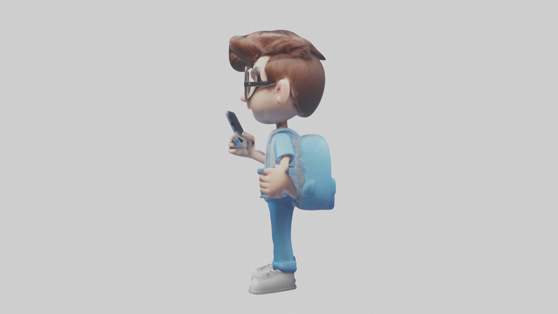 Cartoon Social Media Manager model 3D model_12