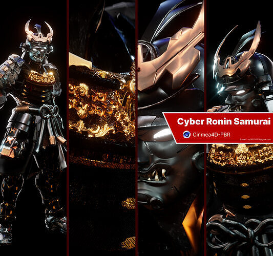 Samurai Cyber Ronin Samurai-Next-Gen japanese 3D Model Cinema4D 3D model