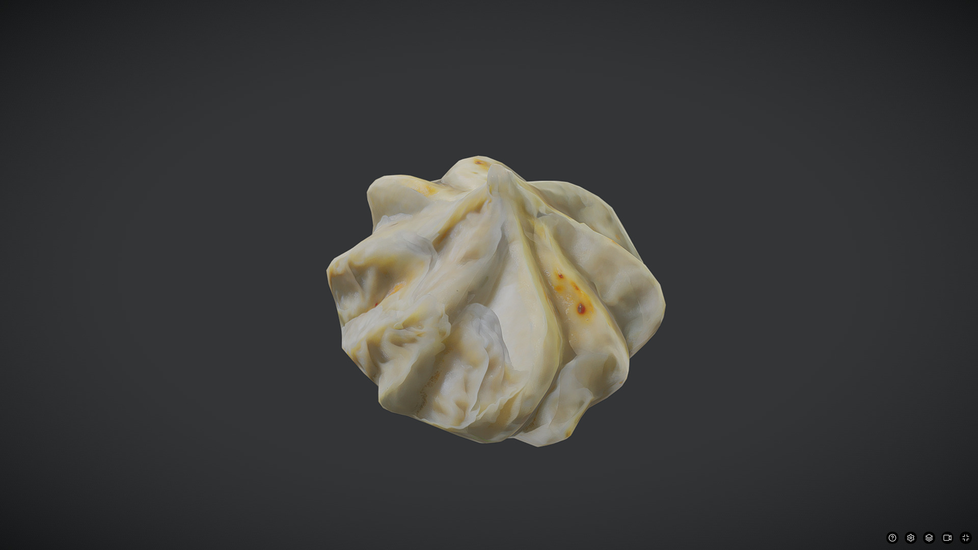 Dumpling 2 Low-poly 3D model_5