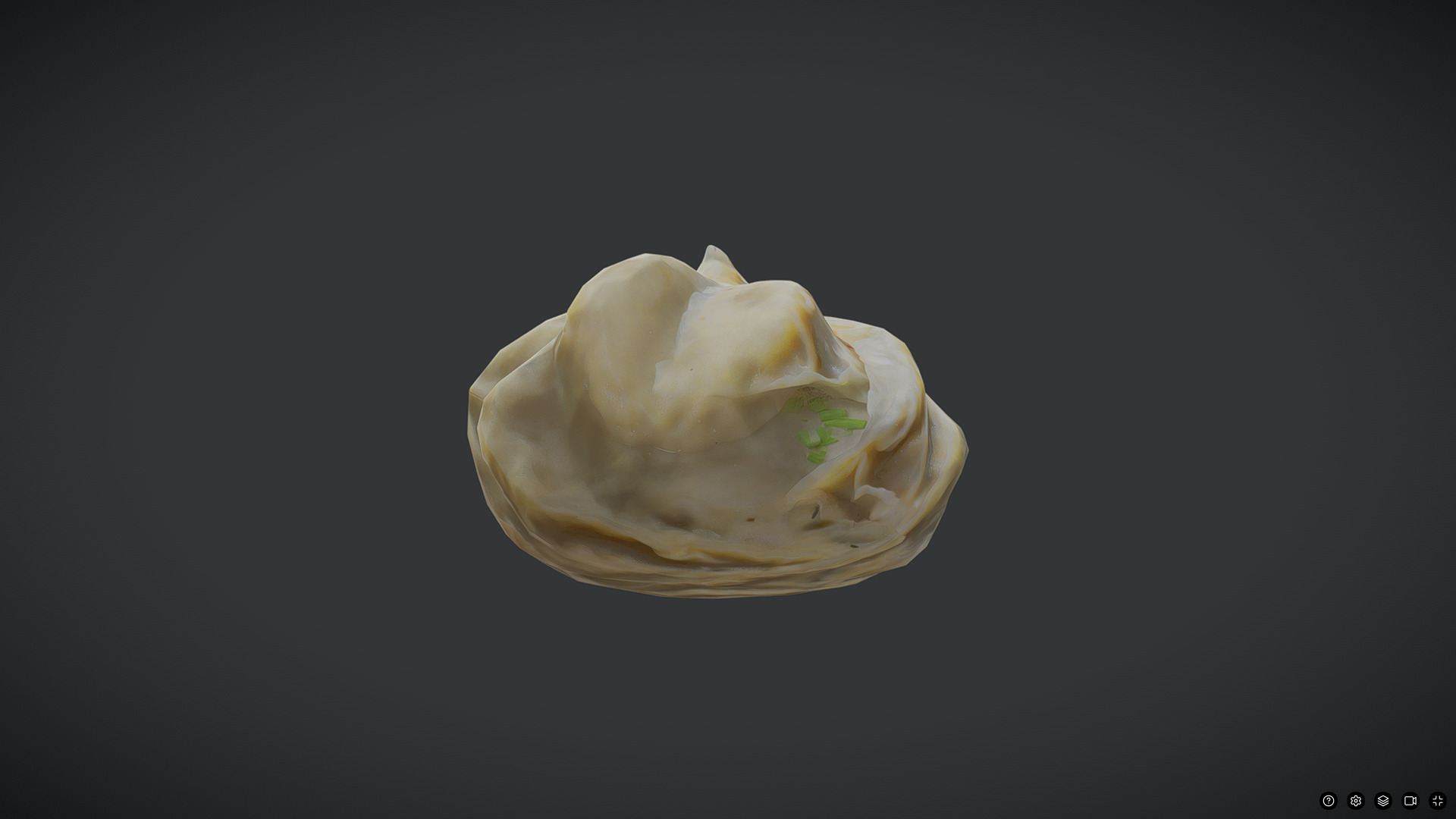 Dumpling 2 Low-poly 3D model_3