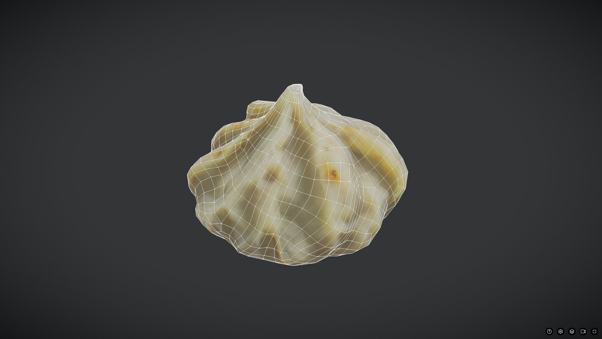 Dumpling 2 Low-poly 3D model_2