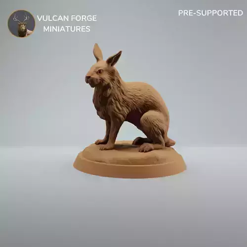 Rabbit Hare cute animal pre supported 3D print model