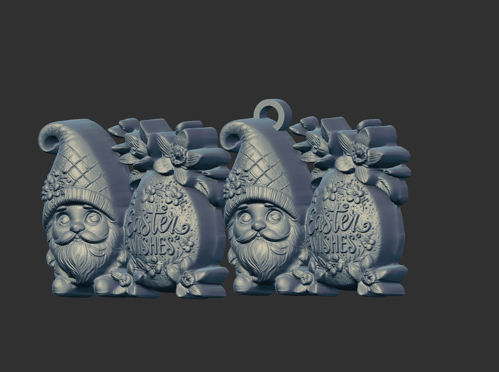 Easter gnome egg decor  3D print model_19
