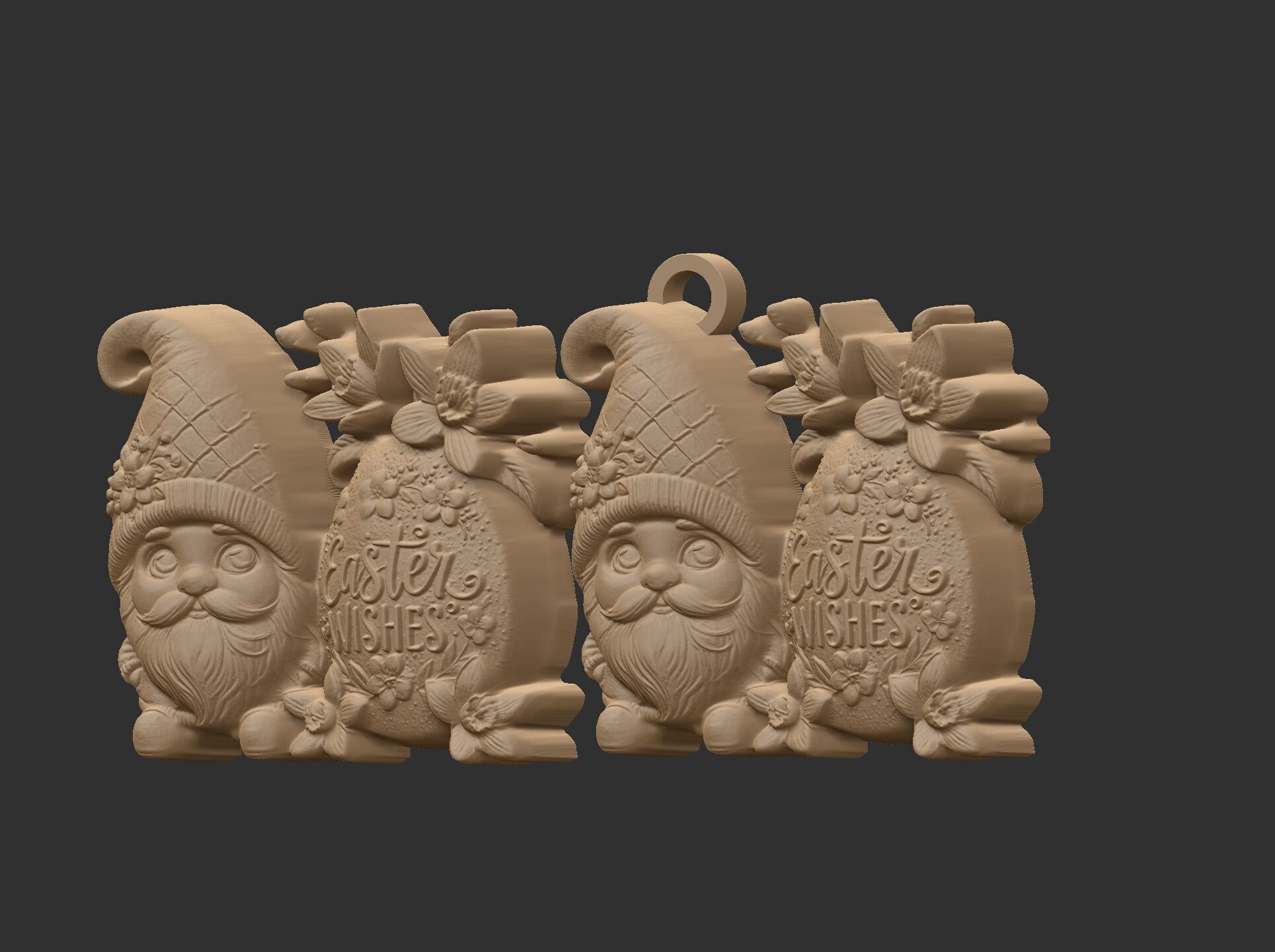 Easter gnome egg decor  3D print model_17