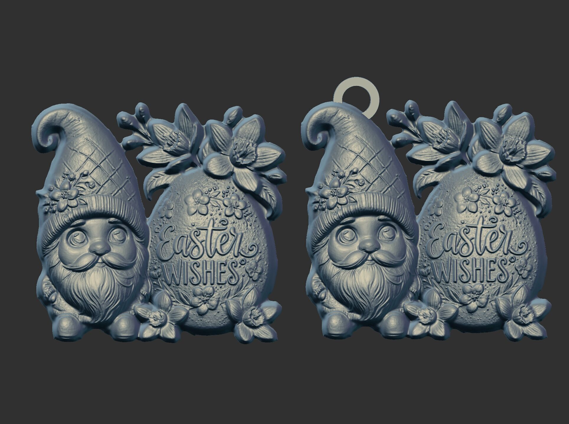 Easter gnome egg decor  3D print model_11
