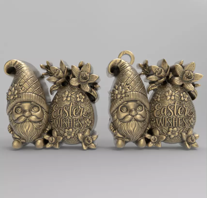 Easter gnome egg decor  3D print model_0