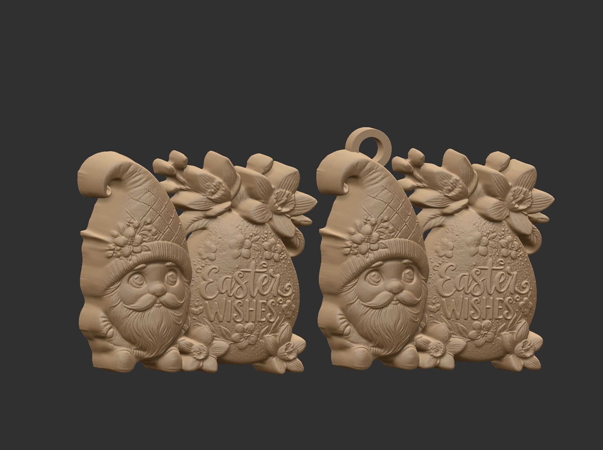 Easter gnome egg decor  3D print model_8